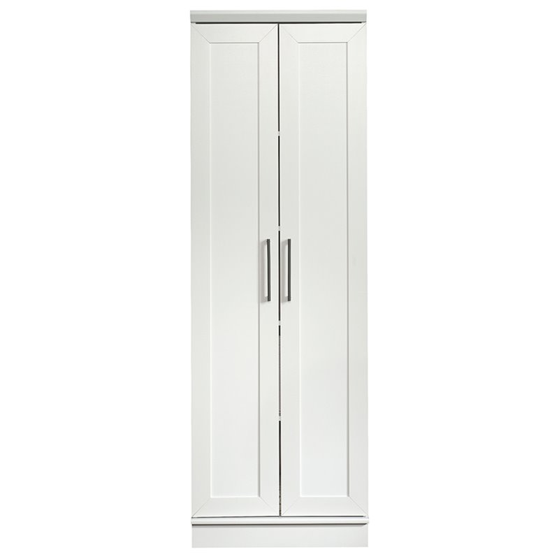 Pemberly Row 2-Door Engineered Wood Storage Cabinet in Soft White