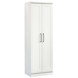 Pemberly Row 2-Door Engineered Wood Storage Cabinet in Soft White
