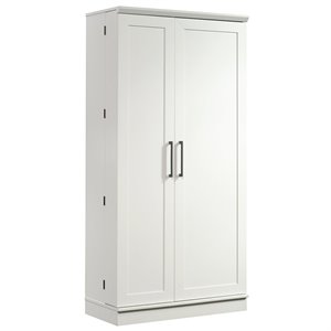 Pemberley Row Engineered Wood Soft White Storage Cabinet Rectangular 71.22&quot Unassembled