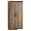 Pemberly Row Traditional Engineered Wood 3-Shelf Storage Cabinet in Salt Oak