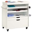 Pemberley Row Soft White Craft Cart Rectangular Adjustable 37.244
