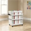 Pemberley Row Soft White Craft Cart Rectangular Adjustable 37.244