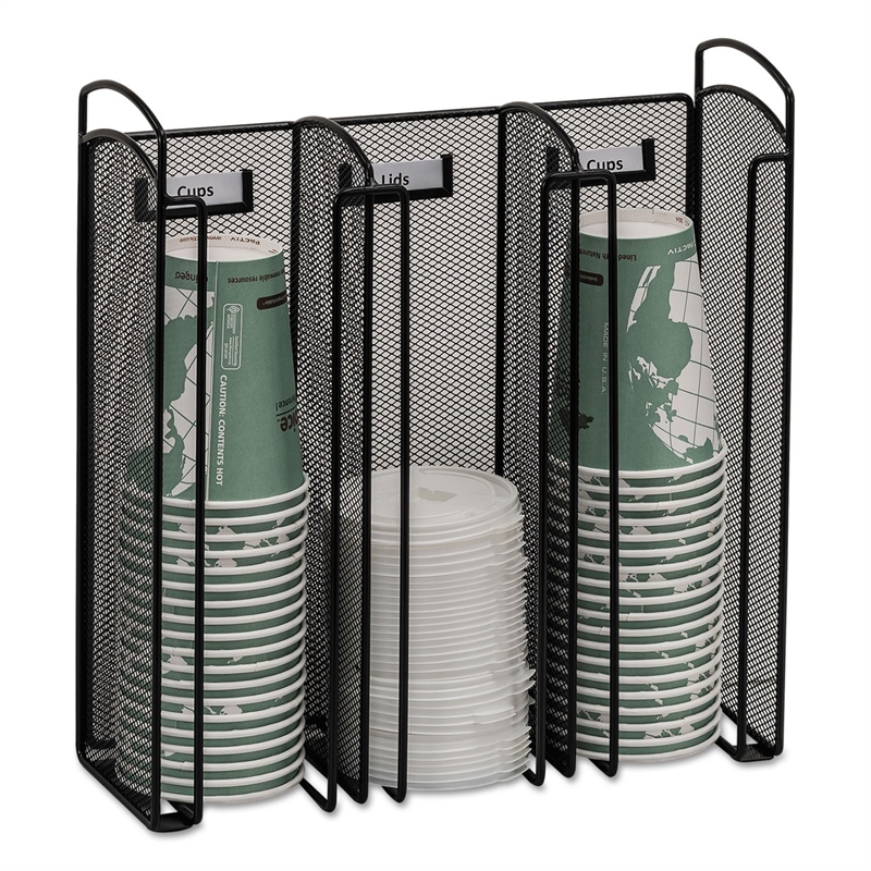 Pemberly Row Cup and Lid Holder in Black