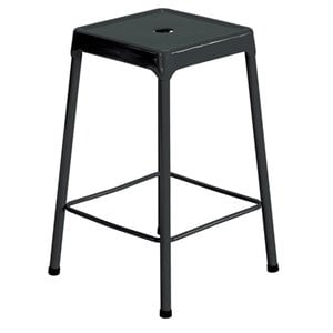 Pemberly Row 25&quot Steel Counter Stool in Black