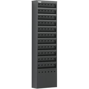 Pemberly Row 11-Pocket Steel Magazine Rack in Black