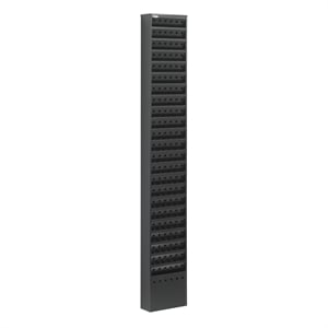 Pemberly Row 23-Pocket Steel Magazine Rack in Black