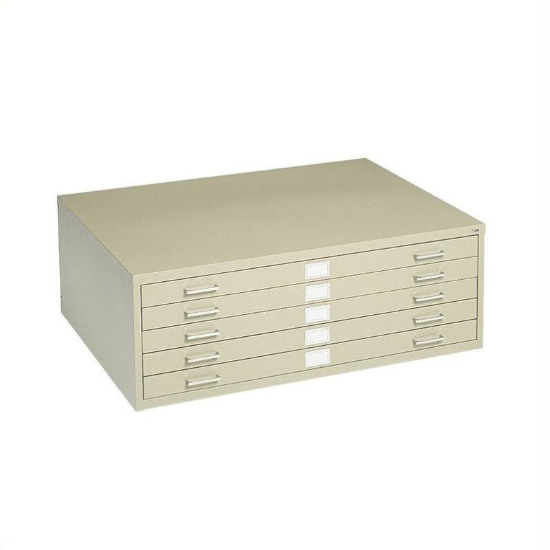 Pemberly Row 5 Drawer Metal Flat Files Cabinet for 24