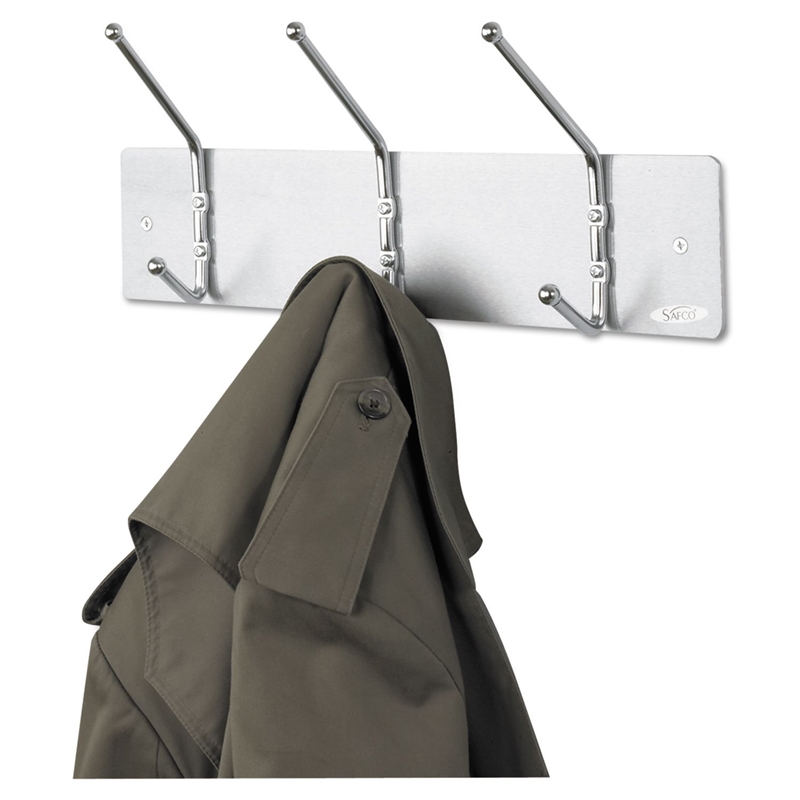 Pemberley Row Aluminum Silver Wall Coat Rack Rectangular 18