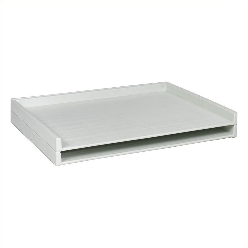 Pemberley Row High Density Polyethylene White File Tray 45.25