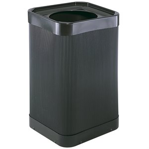 Pemberley Row Plastic Black Waste Receptacle Rectangular 18&quotx18&quotx32&quot Assembled