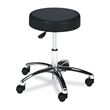 Pemberly Row Black Lab Faux Leather Drafting Chair with Pneumatic Lift