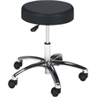Pemberly Row Black Lab Faux Leather Drafting Chair with Pneumatic Lift