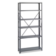 Pemberly Row 36 x 12 Commercial 6 Shelf Kit in Dark Grey Finish