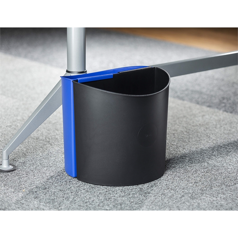 Pemberly Row Small Desk-Side Receptacle in Black & Blue