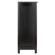 Pemberly Row 3-Tier Transitional Solid Wood Storage Shelf/Bookcase in Espresso