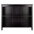 Pemberly Row 3-Tier Transitional Solid Wood Storage Shelf/Bookcase in Espresso