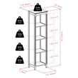 Pemberly Row 5-Tier Transitional Solid Wood Storage Shelf/Bookcase in Espresso