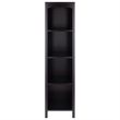 Pemberly Row 5-Tier Transitional Solid Wood Storage Shelf/Bookcase in Espresso