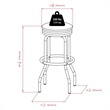 Pemberly Row 3-Piece Transitional Metal/Wood Pub Set in Black/Chrome