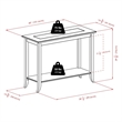 Pemberly Row Rectangular Transitional Solid Wood Console Table in Dark Espresso