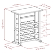 Pemberly Row 24-Bottle Transitional Solid Wood Wine Rack in Natural