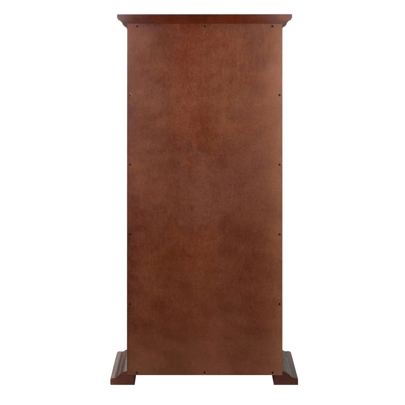 Pemberley Row Solid Wood Antique Walnut Media Storage Cabinet Rectangular 44.17