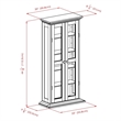 Pemberley Row Solid Wood Antique Walnut Media Storage Cabinet Rectangular 44.17