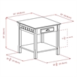 Pemberley Row Solid Wood Black End Table Rectangular Drawer Storage 22.05