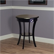 Pemberly Row Curved Leg Contemporary Wood End Table with Drawer in Black