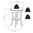 Pemberly Row Curved Leg Contemporary Wood End Table with Drawer in Black