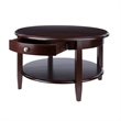 Pemberley Row Solid Wood Antique Walnut Coffee Table Round 30