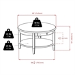 Pemberley Row Solid Wood Antique Walnut Coffee Table Round 30