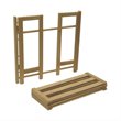 Pemberly Row 4-Tier Transitional Solid Wood Shoe Rack in Natural