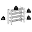 Pemberly Row 4-Tier Transitional Solid Wood Shoe Rack in Natural