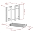 Pemberly Row 4-Tier Transitional Solid Wood Shoe Rack in Natural