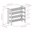 Pemberly Row 4-Tier Transitional Solid Wood Shoe Rack in Natural