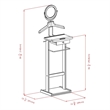 Pemberly Row Transitional Solid Wood Valet Stand w/ Mirror in Espresso