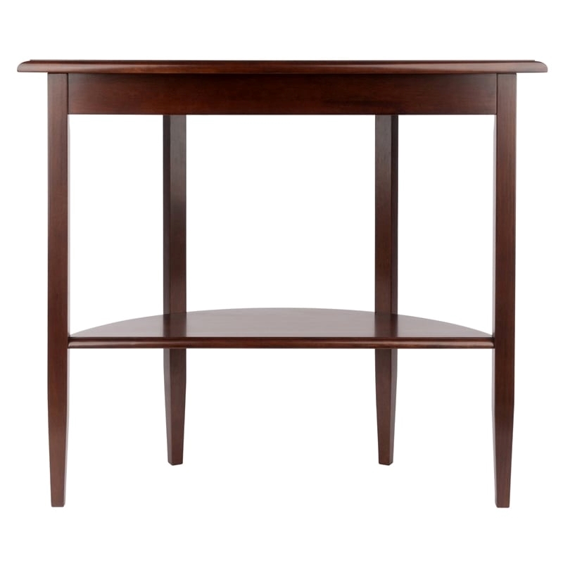 Pemberley Row Solid Wood Warm Walnut Console Table Round Drawer 39.29