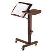 Pemberley Row Solid Wood Antique Walnut Lap Table Cart Adjustable 36