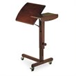 Pemberley Row Solid Wood Antique Walnut Lap Table Cart Adjustable 36