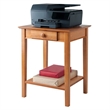 Pemberley Row Solid Wood Honey Pine Printer Stand Rectangular 29