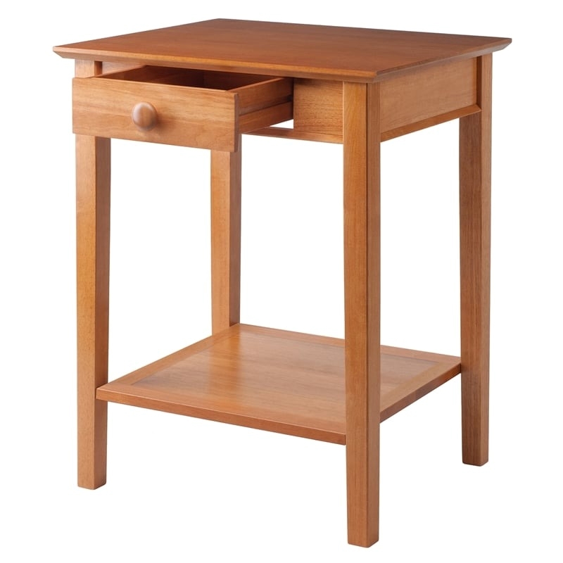 Pemberley Row Solid Wood Honey Pine Printer Stand Rectangular 29