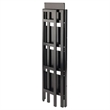 Pemberly Row 4-Tier Modern Solid Wood Folding Bookshelf in Black/Walnut