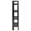 Pemberly Row 4-Tier Modern Solid Wood Folding Bookshelf in Black/Walnut