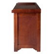 Pemberly Row Solid Wood Storage Bench with 3 Foldable Baskets in Walnut/Black