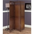 Pemberly Row Transitional Solid Wood Folding Screen in Antique Walnut