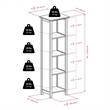 Pemberly Row 4-Tier Tall Solid Wood Storage Book Shelf in Antique Walnut