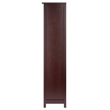 Pemberly Row 4-Tier Tall Solid Wood Storage Book Shelf in Antique Walnut