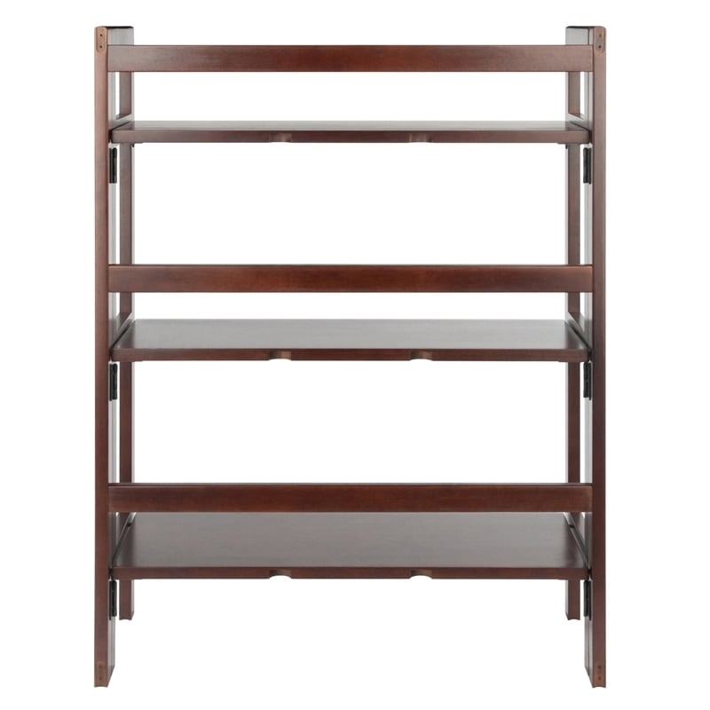 Pemberley Row Solid Wood Antique Walnut Bookshelf Rectangular 38.54