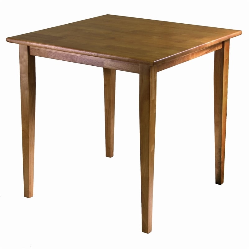Pemberly Row 5-Piece Square Transitional Solid Wood Dining Set in Light Oak